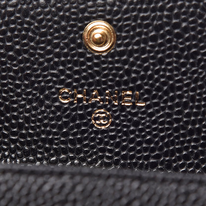 Chanel Caviar Quilted Flap Card Holder Black 7 of 9