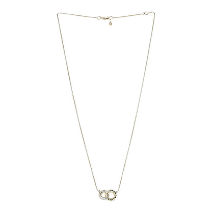David Yurman 18K Yellow Gold Diamond Pave Extra-Small Belmont Pendant Necklace 3 of 7
