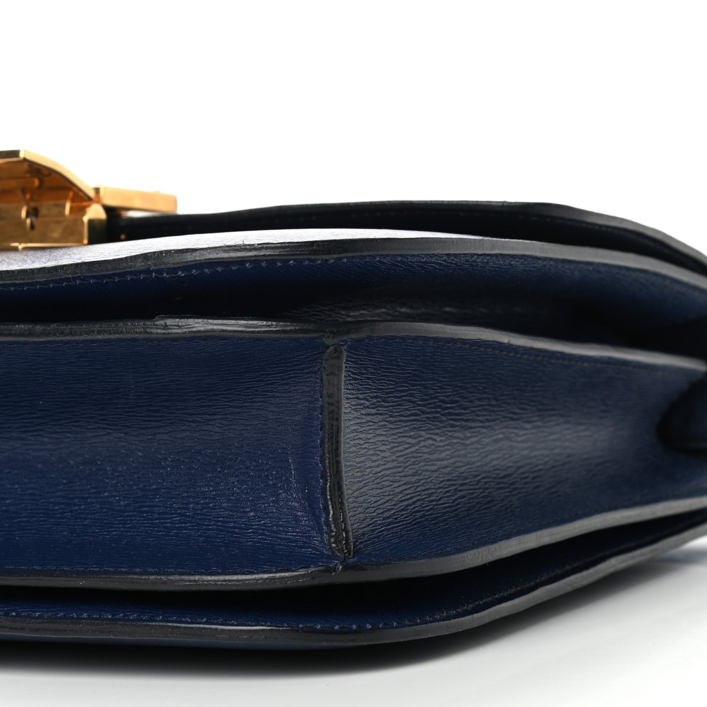Liege Calfskin Medium Classic Box Flap Bag Blue
