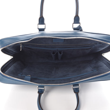 Louis Vuitton Epi Porte-Documents Voyage Briefcase Blue Celeste 5 of 7