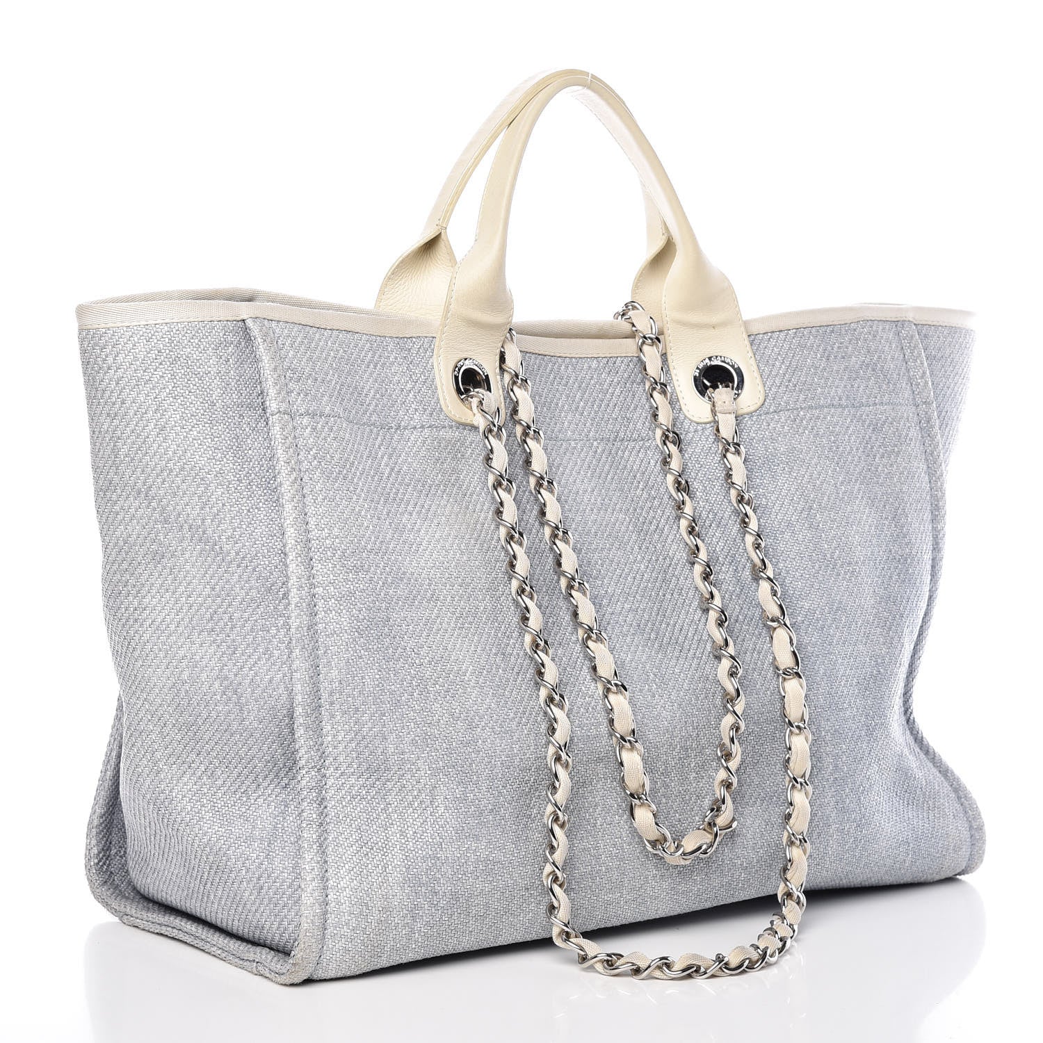 Chanel Canvas Large Deauville Tote Denim Blue 4 of 14