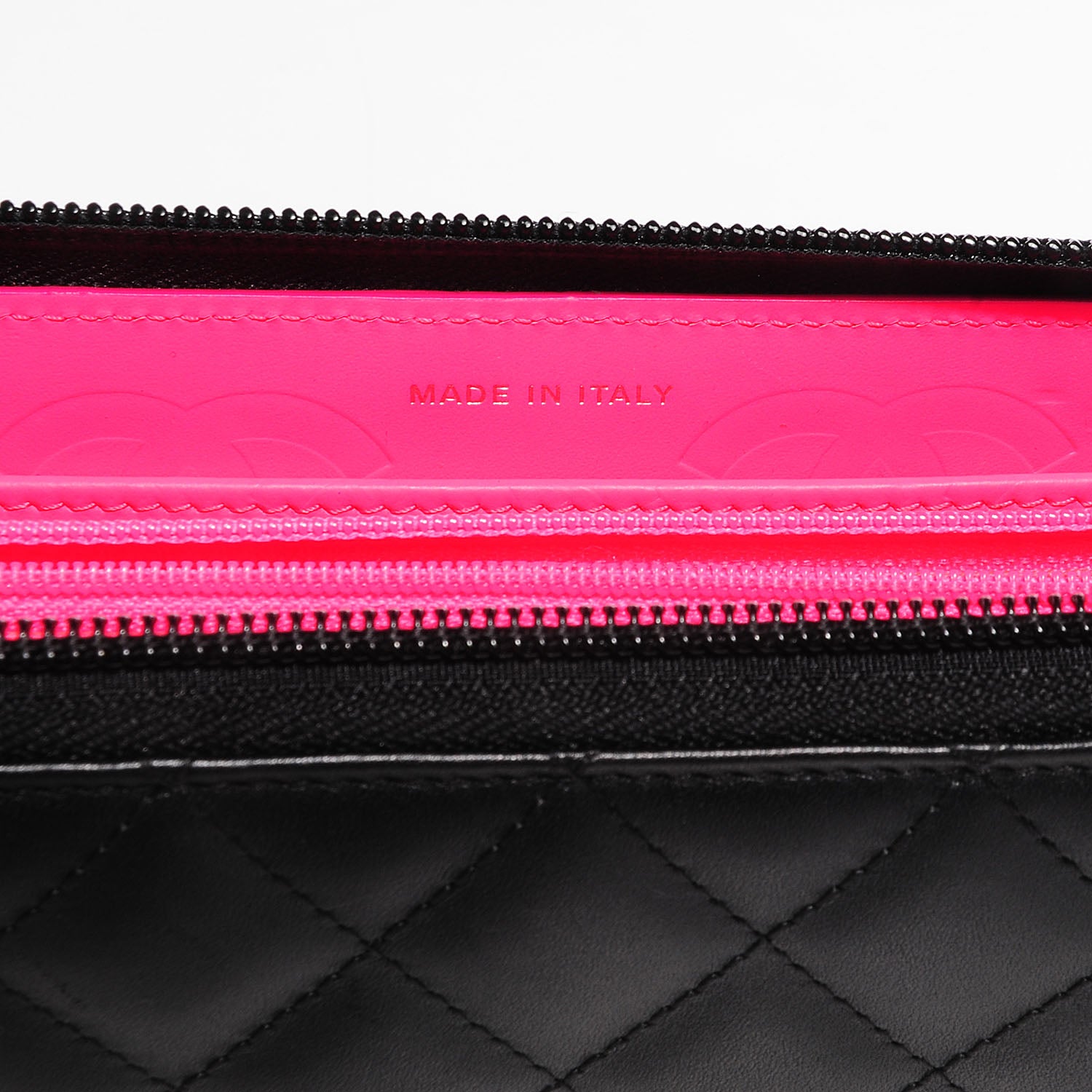 Chanel Calfskin Quilted Cambon Large Gusset Zip Around Wallet Black 7 of 9