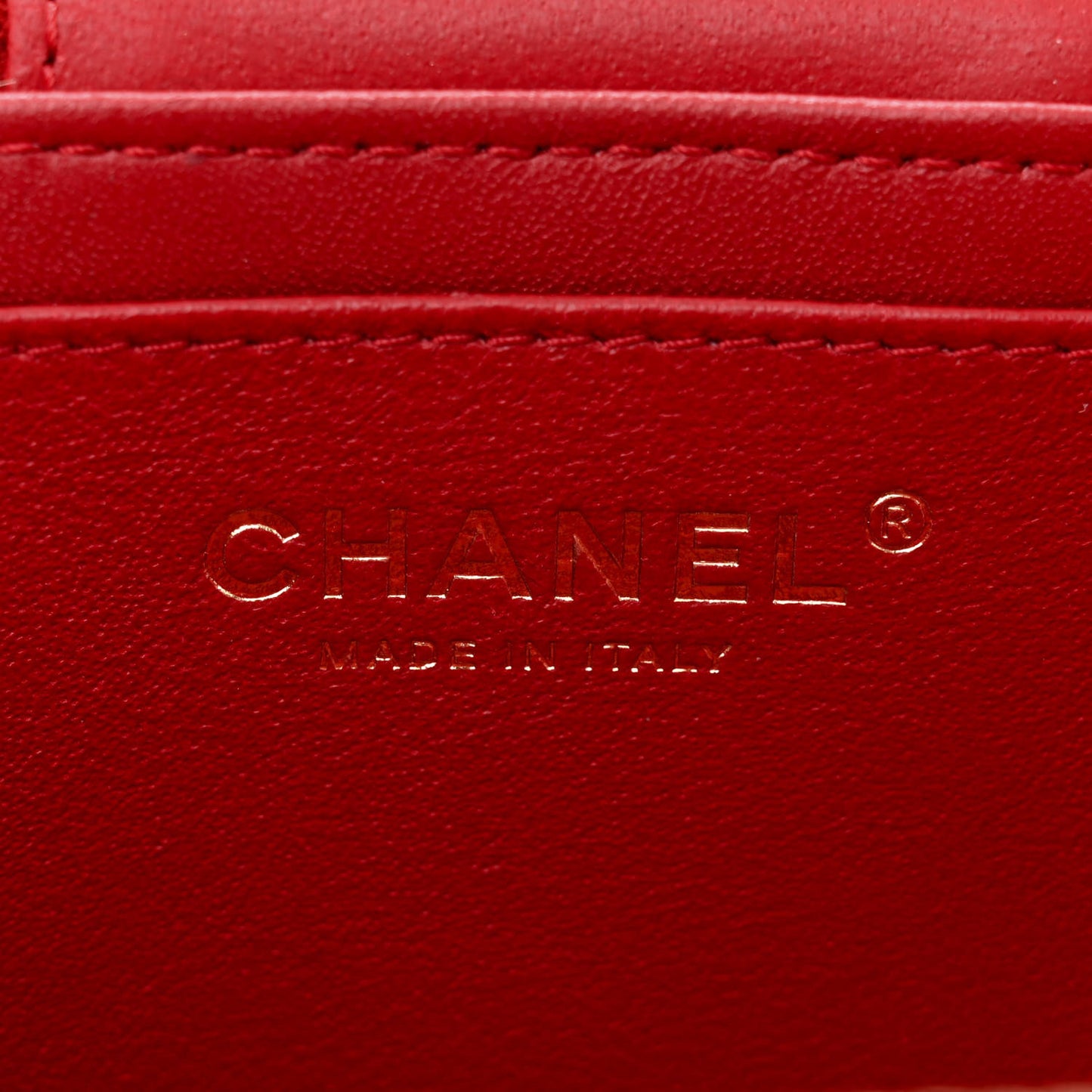 Lambskin Quilted Trendy Vanity Case Red
