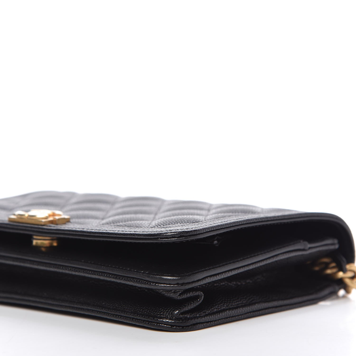 Chanel Caviar Quilted Boy Wallet On Chain WOC Black 7 of 11