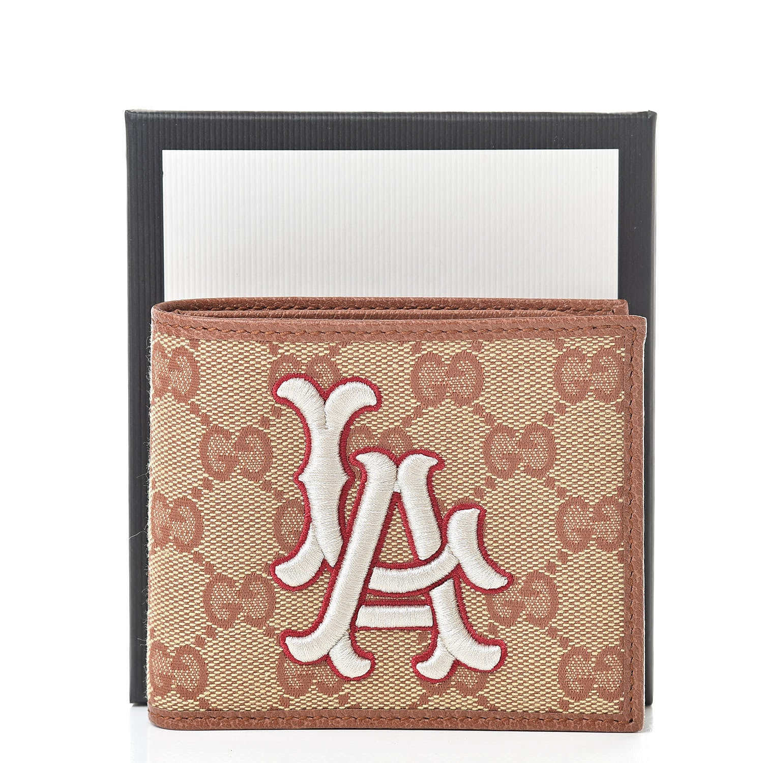 Gucci X MLB Monogram LA Dodgers Bi-Fold Wallet Beige Ruggine Ivory 8 of 8