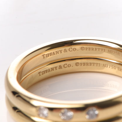 Tiffany 18K Yellow Gold Diamond Stacking Rings Set of Two 53 6.5 6 of 7