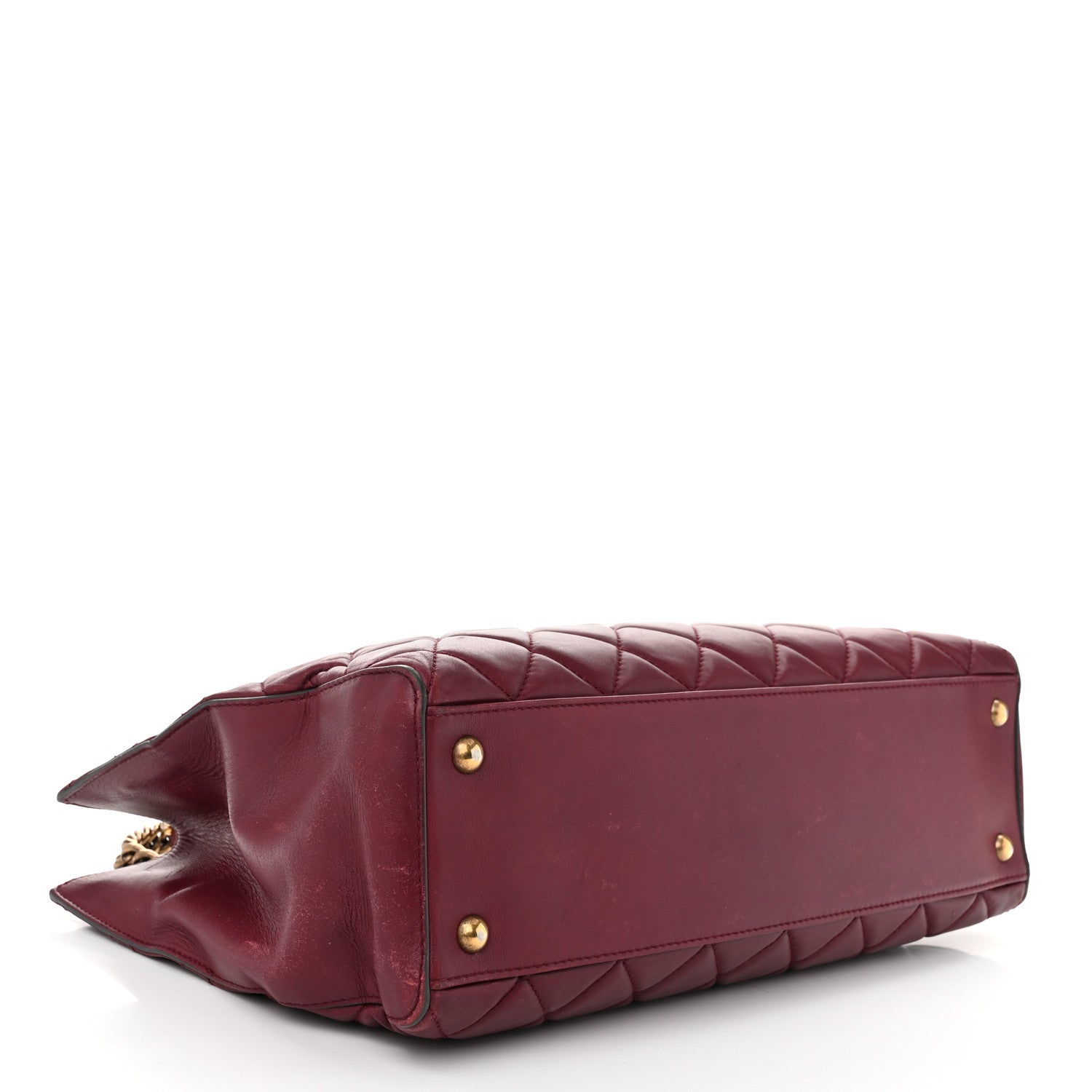 Chanel Calfskin Quilted Perfect Edge Tote Burgundy 4 of 14