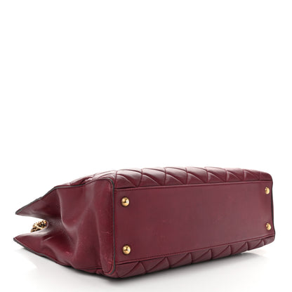 Chanel Calfskin Quilted Perfect Edge Tote Burgundy 4 of 14