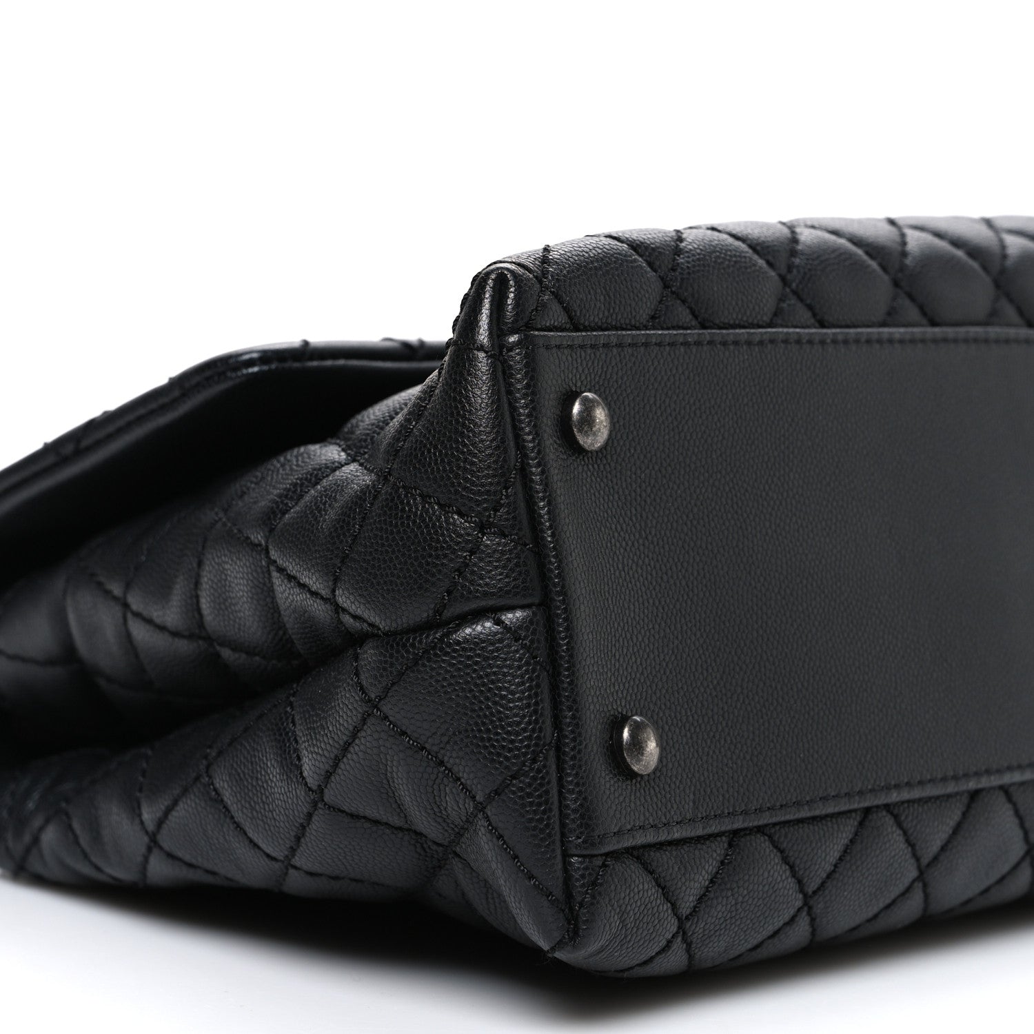 Chanel Caviar Quilted Medium Coco Handle Flap Black 9 of 10