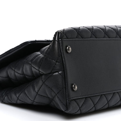 Chanel Caviar Quilted Medium Coco Handle Flap Black 9 of 10