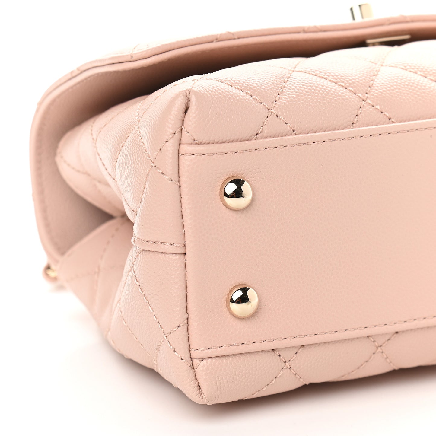 Caviar Quilted Mini Coco Handle Flap Pink