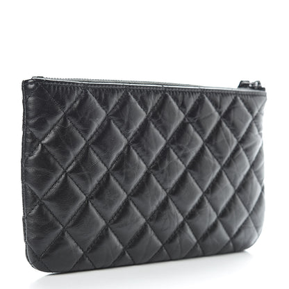 Chanel Aged Calfskin Quilted Medium Reissue Cosmetic Case So Black 3 of 8