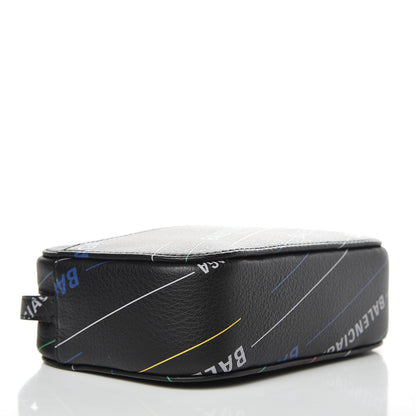 Balenciaga Calfskin Logo Print XS Everyday Camera Bag Black Multicolor 5 of 12