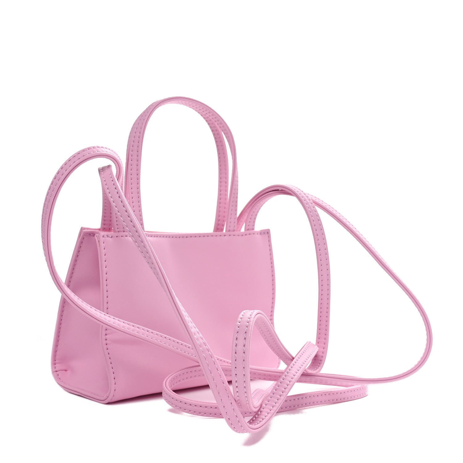 Telfar Vegan Leather Small Shopping Bag Bubblegum 2 of 9