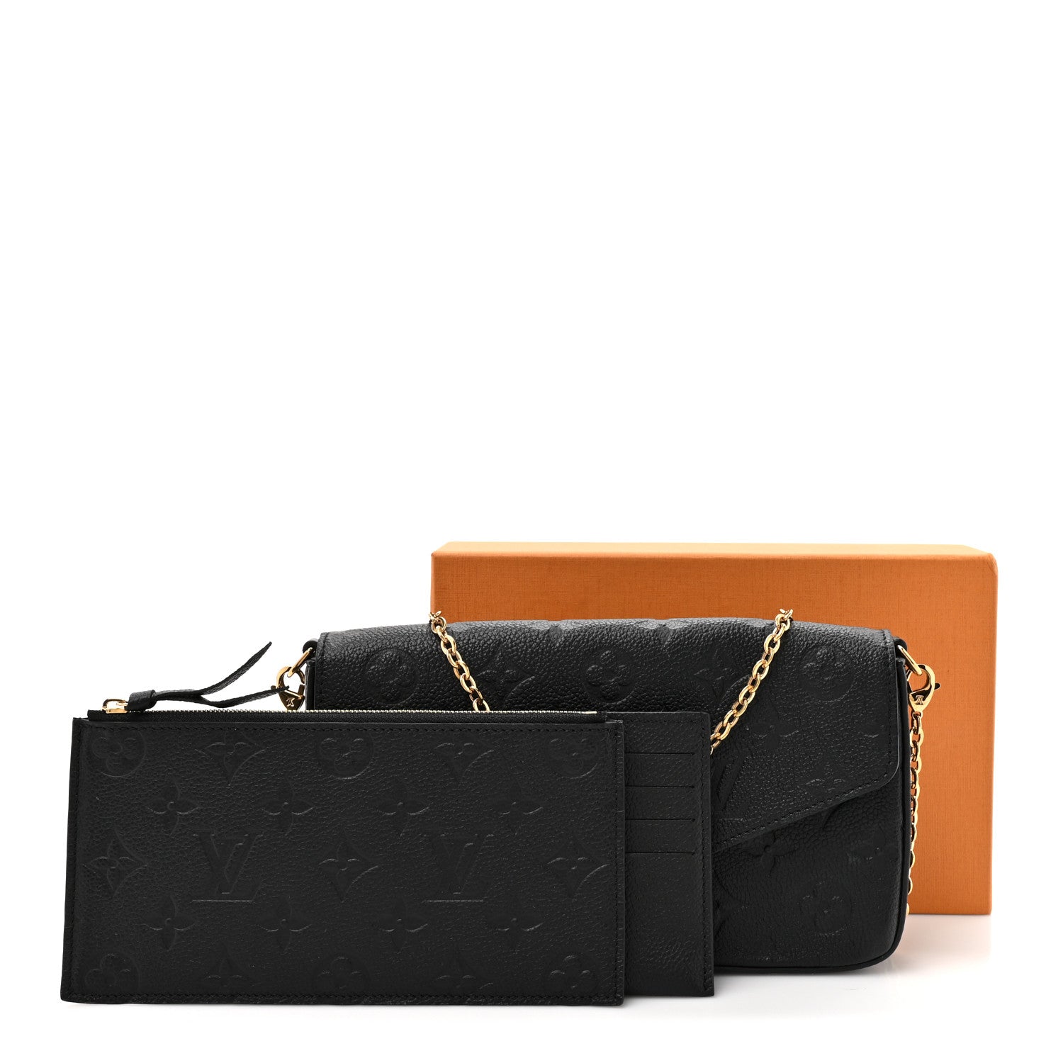 Louis Vuitton Empreinte Pochette Felicie Chain Wallet Black 14 of 14