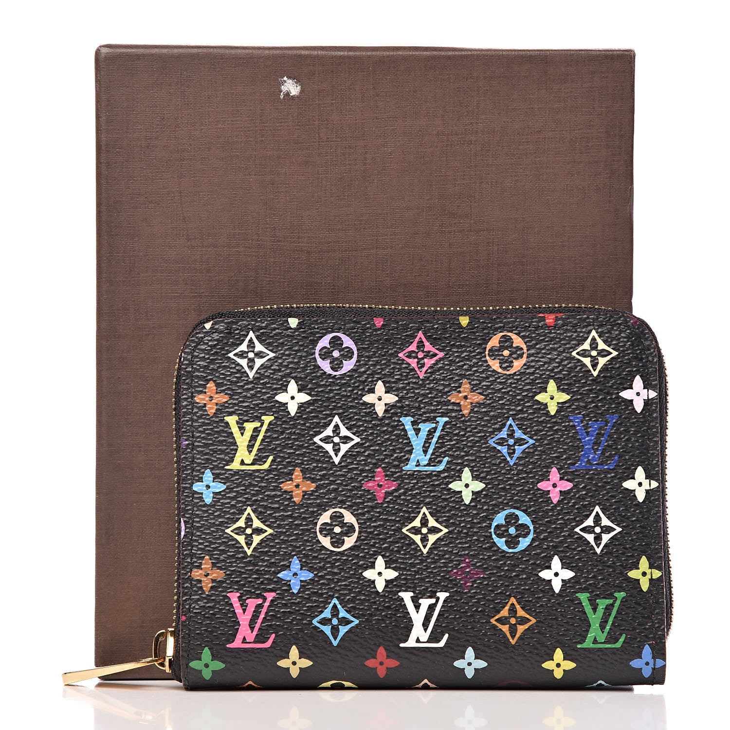 Louis Vuitton Monogram Multicolor Zippy Coin Purse Black Grenade 8 of 8