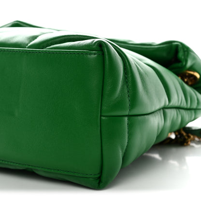 Saint Laurent Lambskin Quilted Medium Loulou Puffer Monogram Chain Satchel New Vert Praire 10 of 10