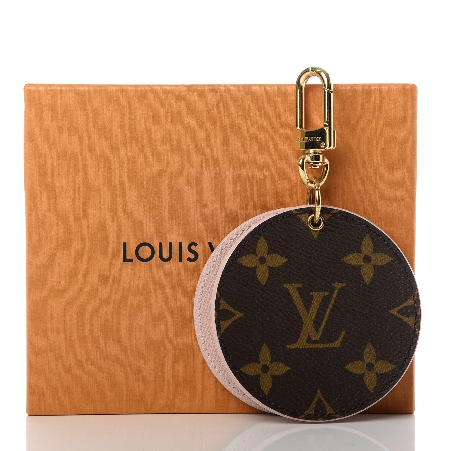 Louis Vuitton Monogram LV Mirror Bag Charm Key Holder Rose Ballerine 6 of 6