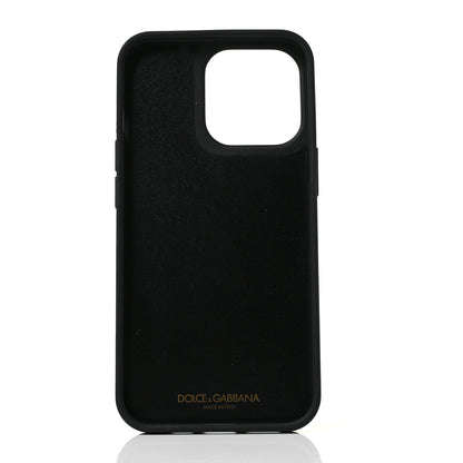 Dolce & Gabbana Patent Crystal Embellished DG iPhone 13 Pro Case Black 3 of 4