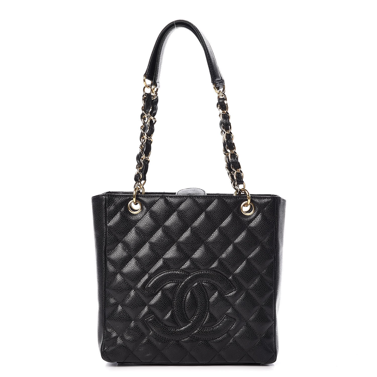 Chanel Caviar Quilted Petit Shopping Tote PST Black 1 of 12