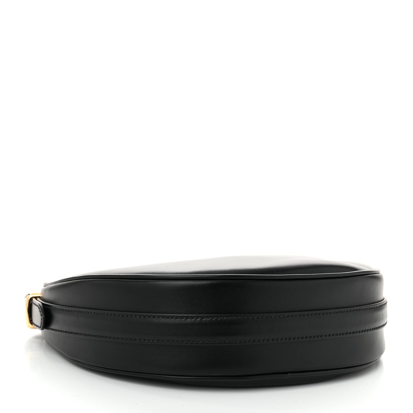 Soft Calfskin Arque Shoulder Bag Black