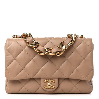 Chanel Lambskin Quilted Large CC Funky Town Flap Beige 1 of 9