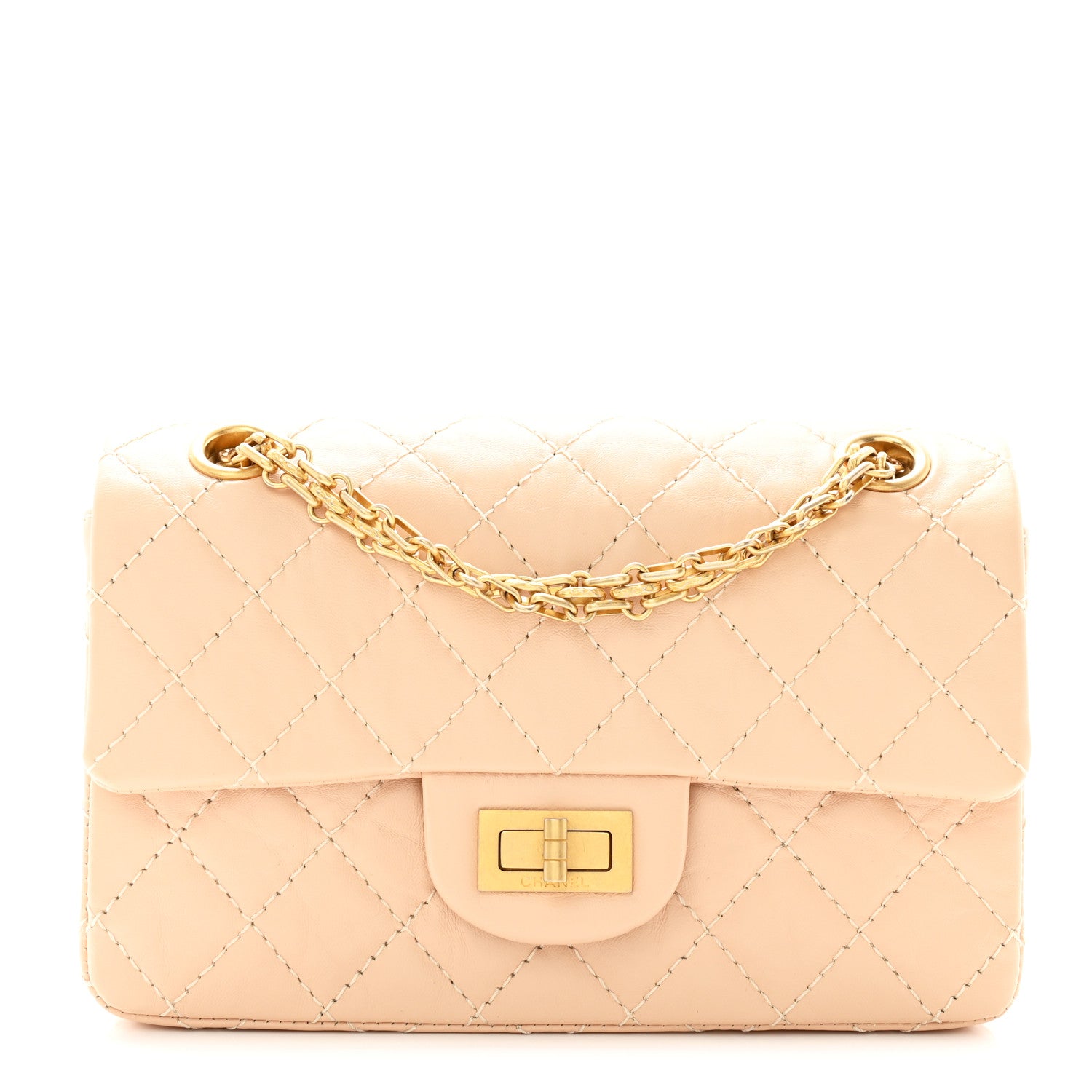 Chanel Aged Calfskin Quilted 2.55 Reissue Mini Flap Beige 1 of 11