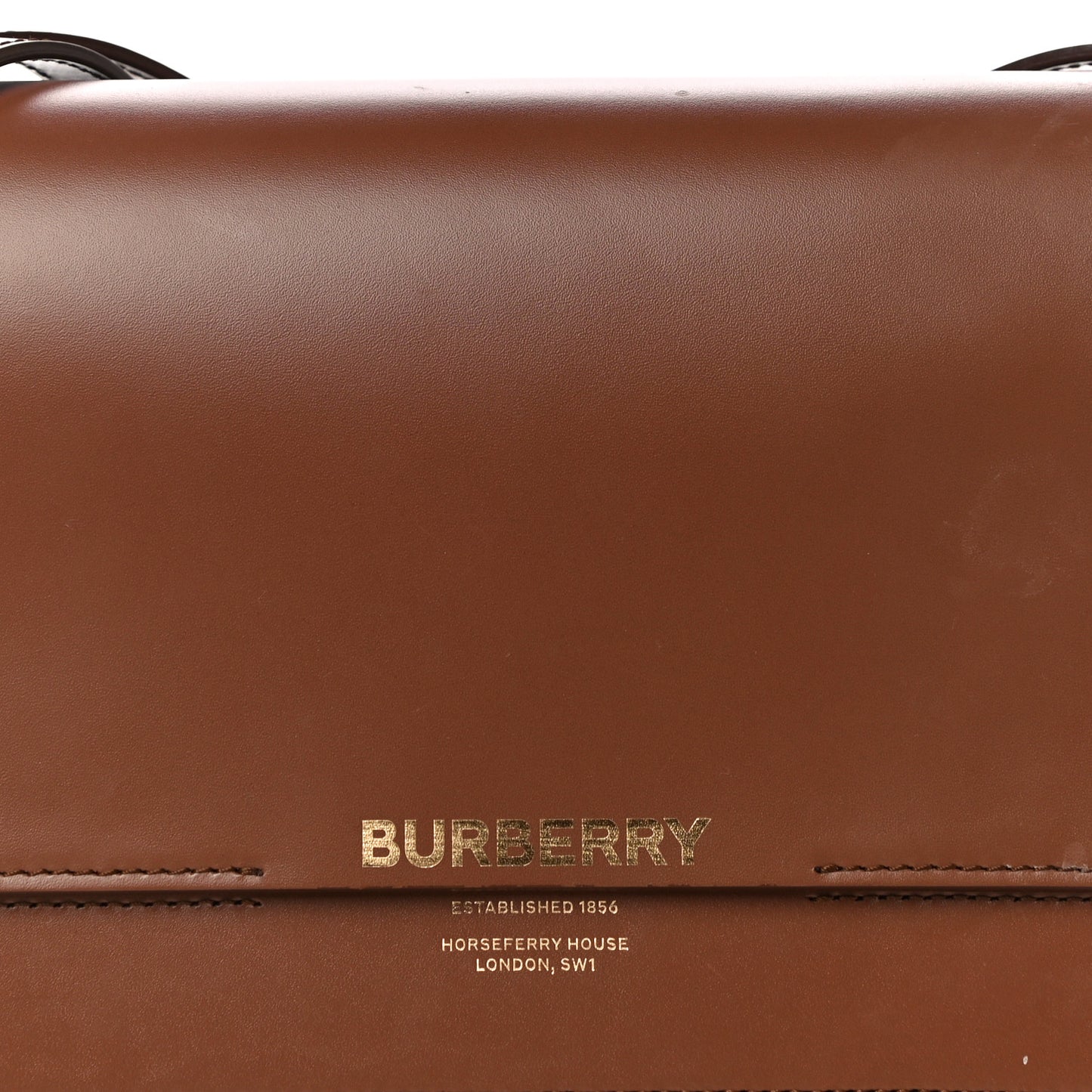 Smooth Calfskin Two Tone Small Grace Bag Malt Brown Black