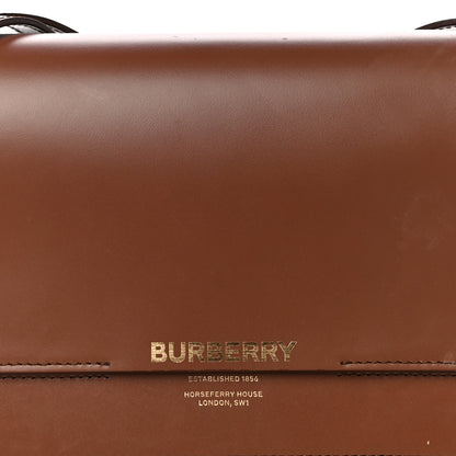 Burberry Smooth Calfskin Two Tone Small Grace Bag Malt Brown Black 7 of 15