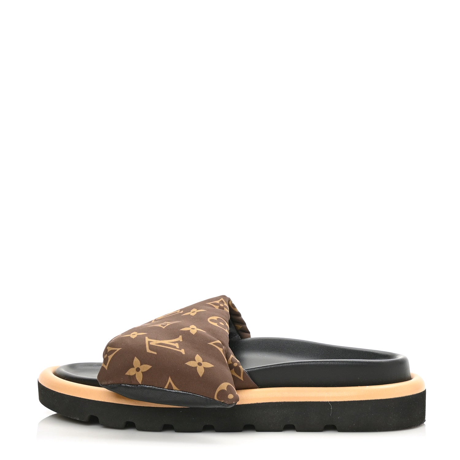 Louis Vuitton Nylon Monogram Pool Pillow Comfort Mule 37 Cacao Brown 1 of 7