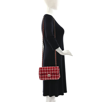 Chanel Tweed Mini Rectangular Flap Red White 2 of 11