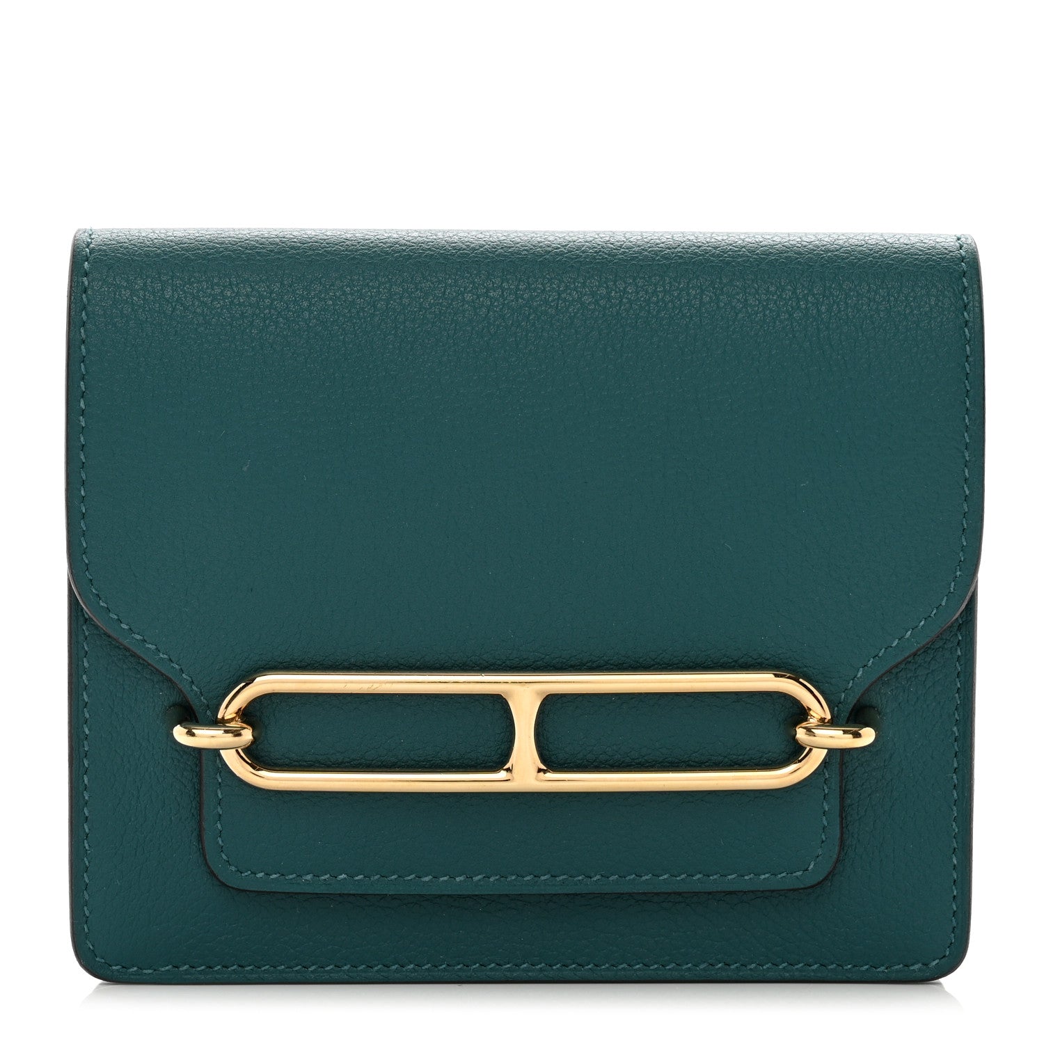 Hermes Evercolor Roulis Slim Wallet Vert Bosphore 1 of 8