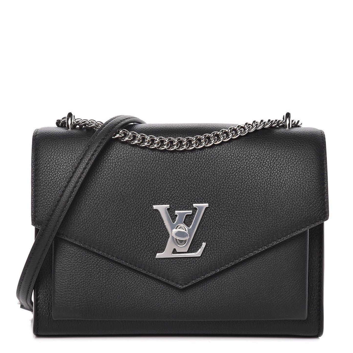 Soft Calfskin My Lockme Chain Bag BB Black