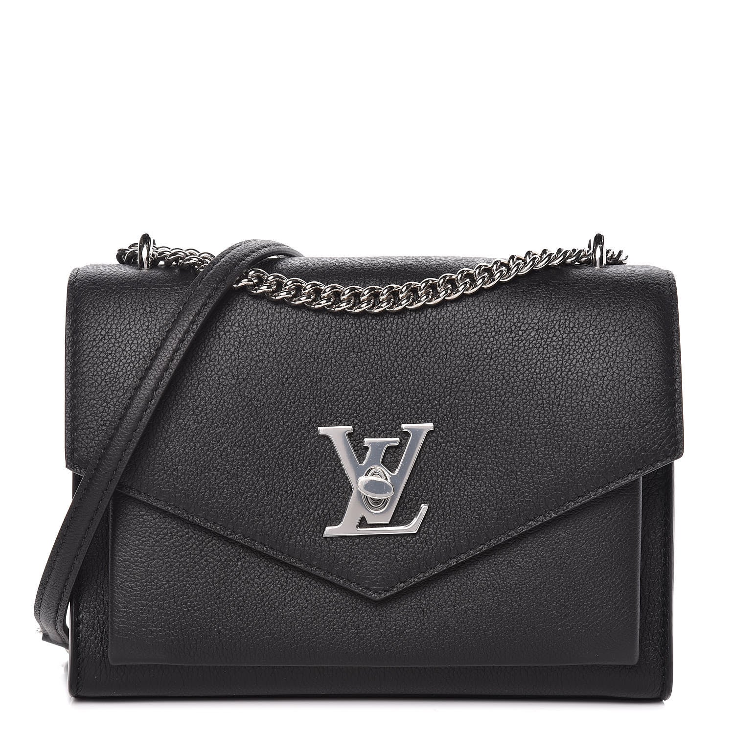 Louis Vuitton Soft Calfskin My Lockme Chain Bag BB Black 1 of 9