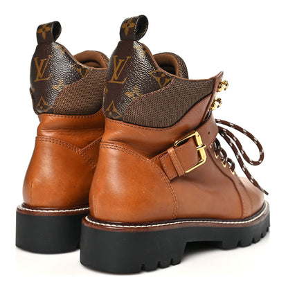 Louis Vuitton Calfskin Territory Ranger Combat Boots 36.5 38 Cognac 4 of 10