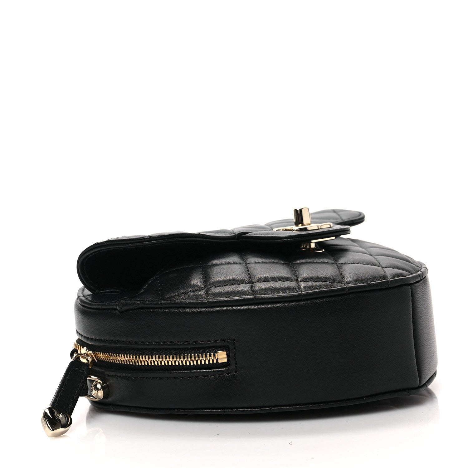 Chanel Lambskin Quilted CC In Love Heart Bag Black 4 of 8