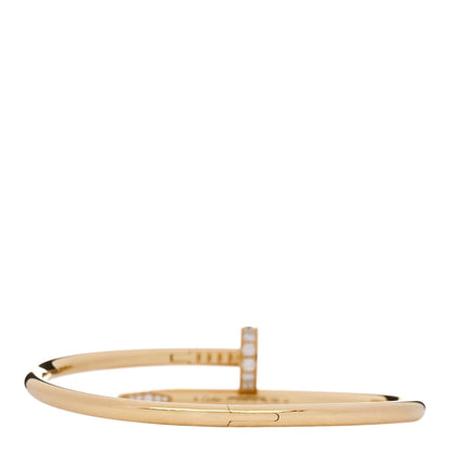 Cartier 18K Yellow Gold Diamond Juste Un Clou Bracelet 17 3 of 4