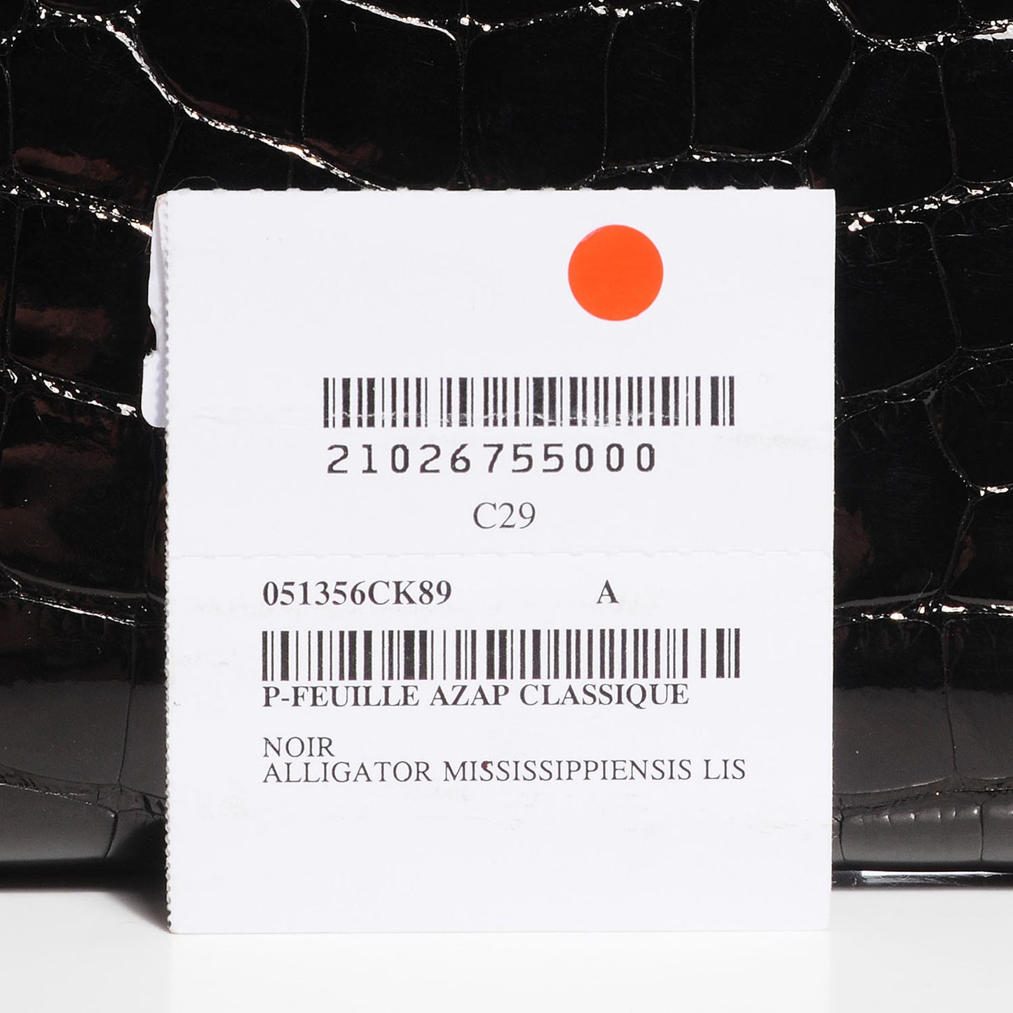 Shiny Alligator Azap Wallet Black