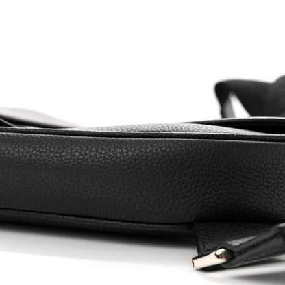 Christian Dior Grained Calfskin Mens Saddle Bag Black 9 of 10