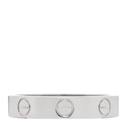 Cartier 18K White Gold 3.5mm LOVE Wedding Band Ring 51 5.75 3 of 4