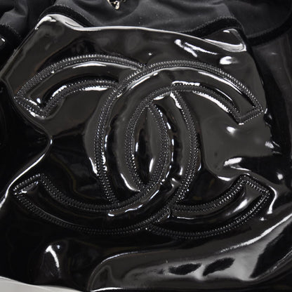 Chanel Vinyl Stretch Spirit Large Cabas Tote Black 8 of 9