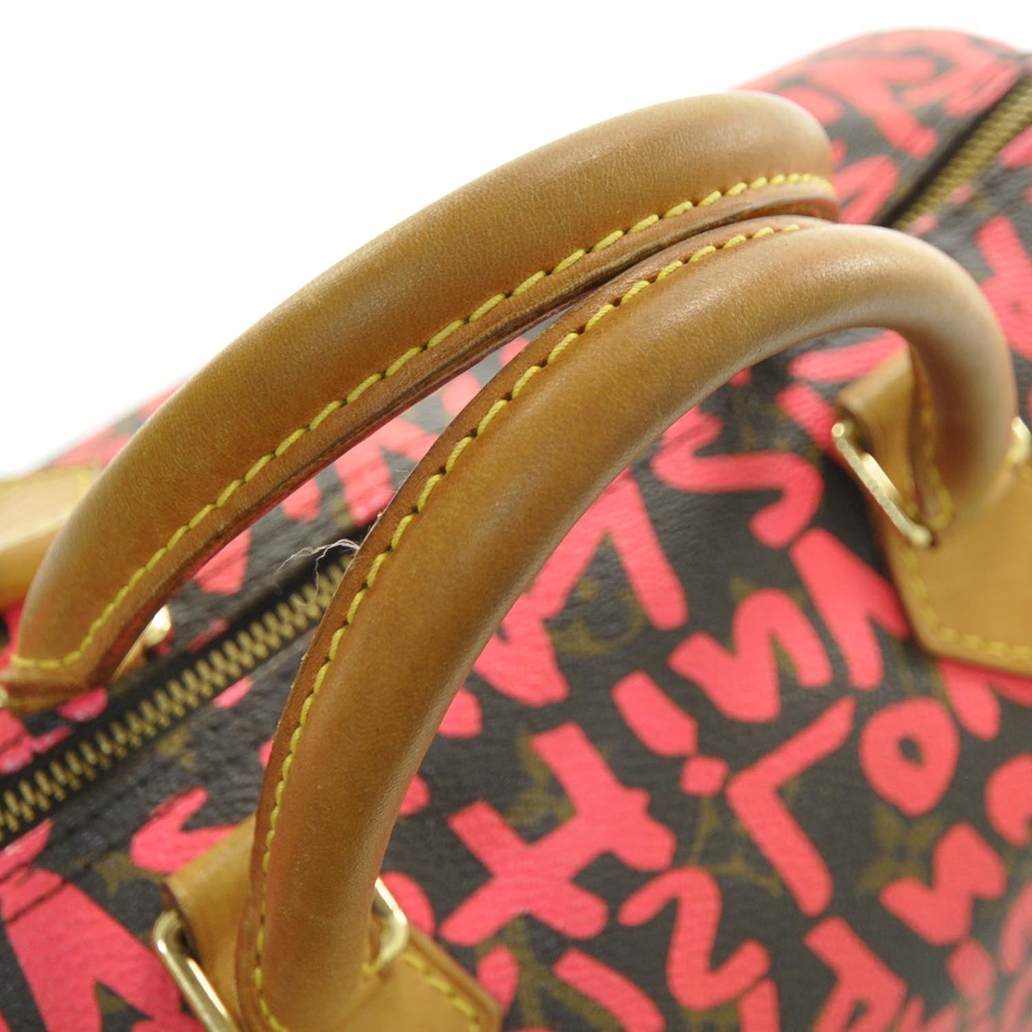 Louis Vuitton Monogram Graffiti Speedy 30 Fuchsia 5 of 8