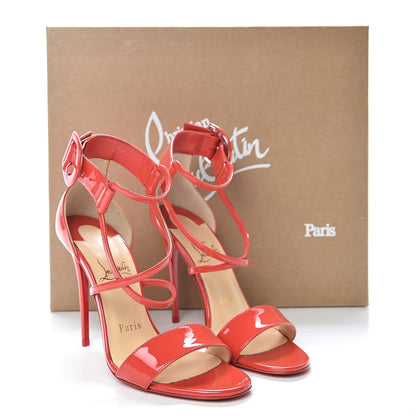 Christian Louboutin Patent Calfskin Choca 100 Sandals 36 Bisou 9 of 9