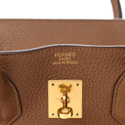 Hermes Taurillon Clemence Birkin 35 Alezan 10 of 12