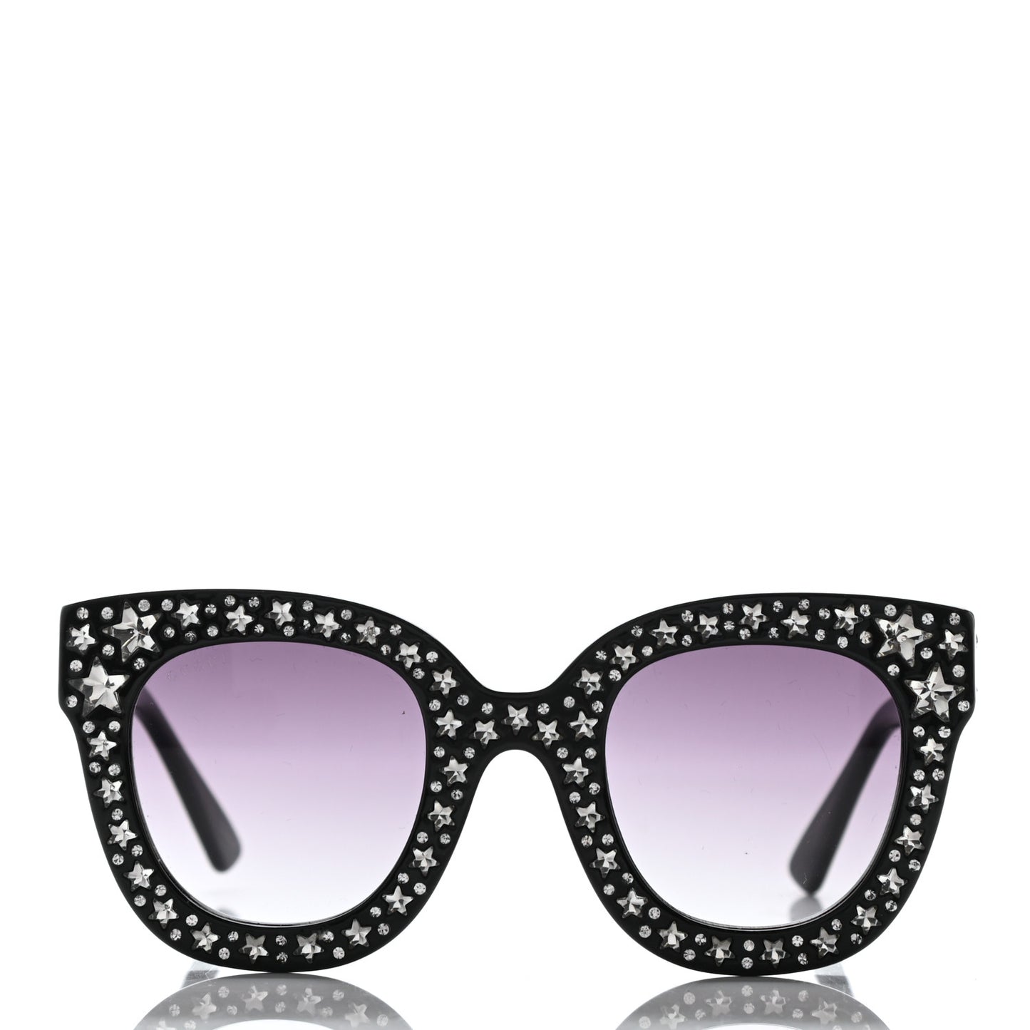 Acetate Stars Cat Eye Sunglasses GG0116S Black