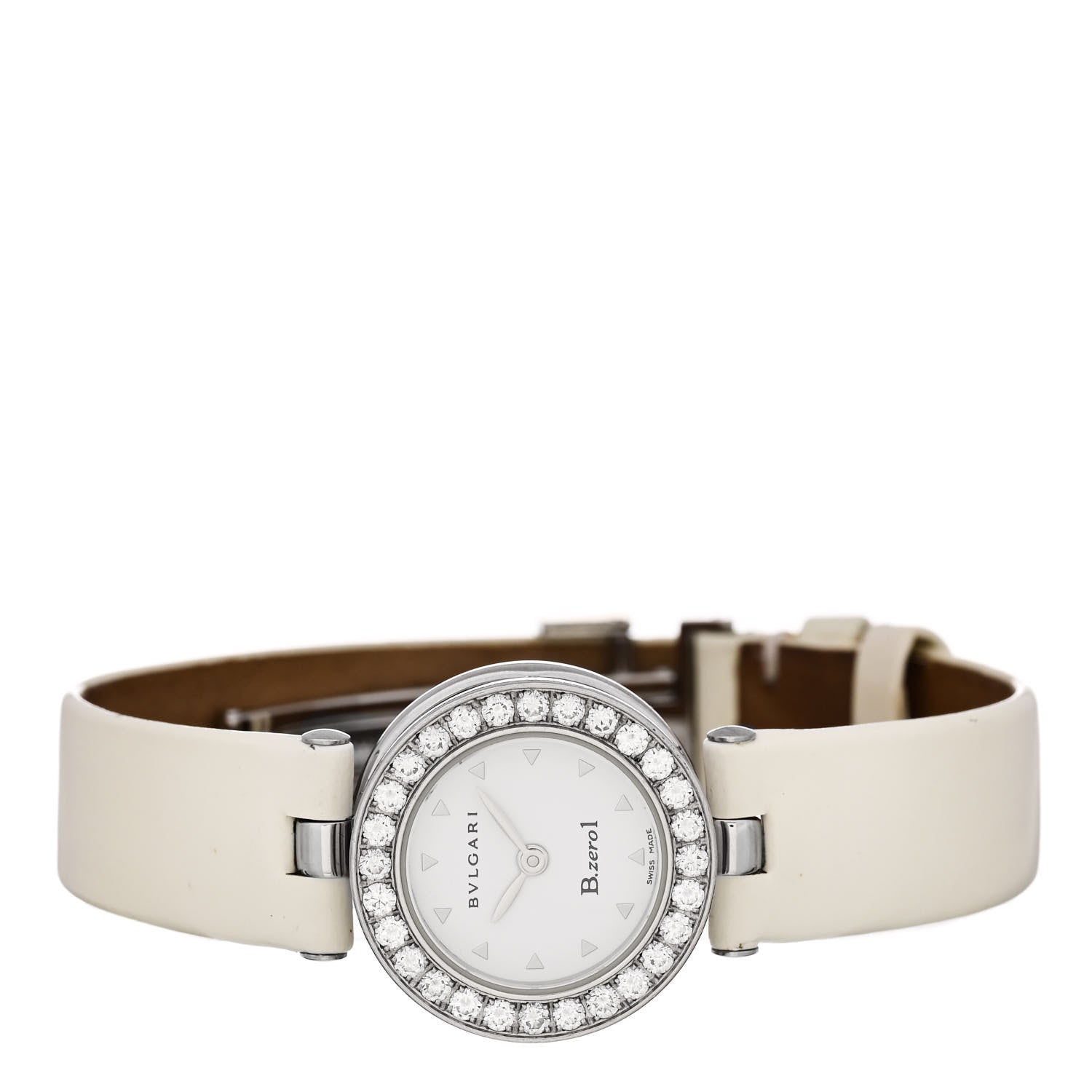 Bulgari Stainless Steel Calfskin Diamond Bezel 22mm B.Zero1 Quartz Watch 2 of 6
