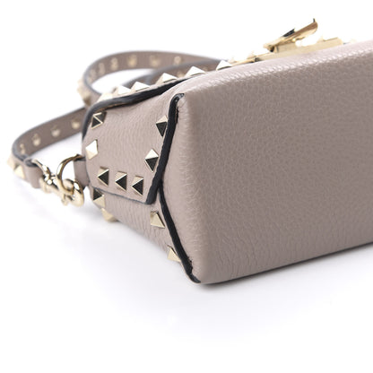Valentino Garavani Pebbled Calfskin Mini Rockstud Crossbody Bag Poudre 6 of 9