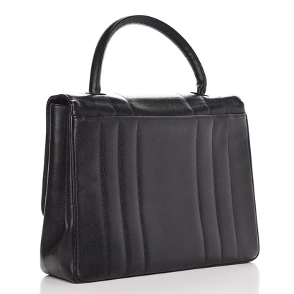 Chanel Caviar Vertical Quilted Kelly Flap Bag Black 3 of 13