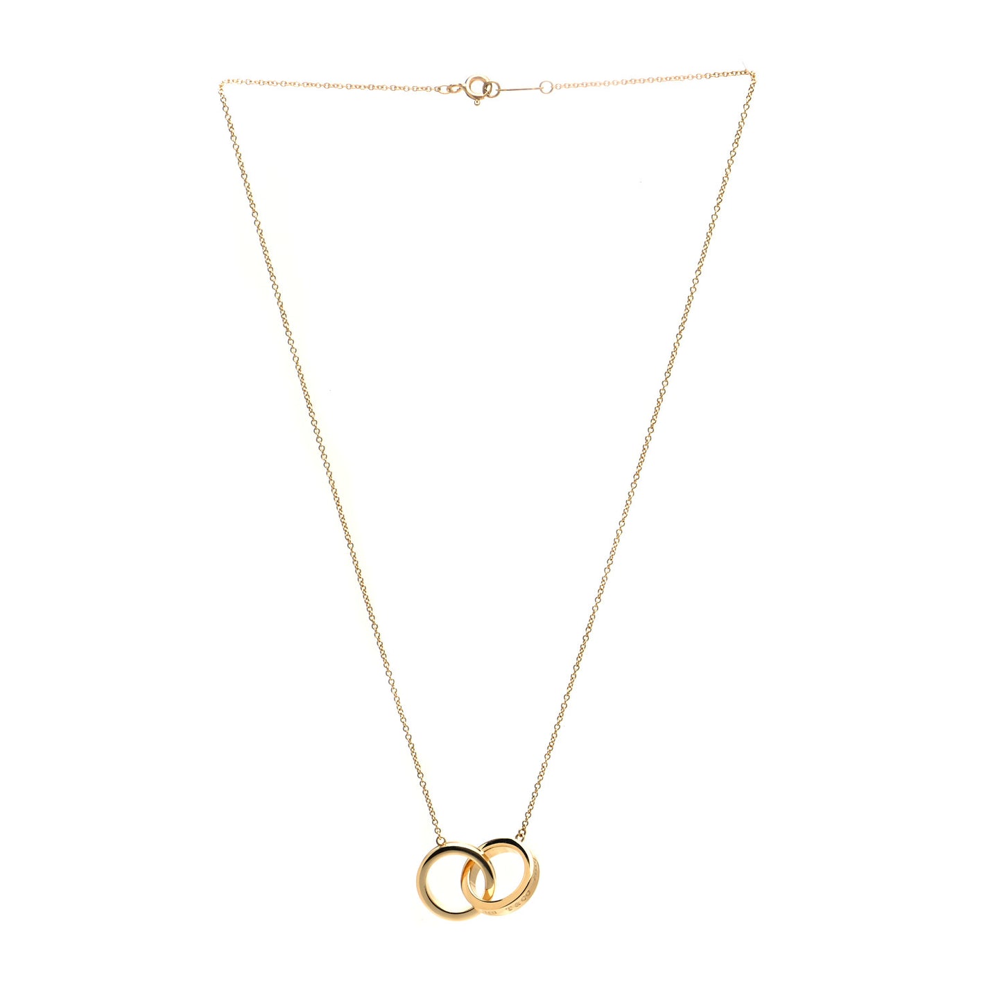 18K Yellow Gold 1837 Interlocking Circles Pendant Necklace