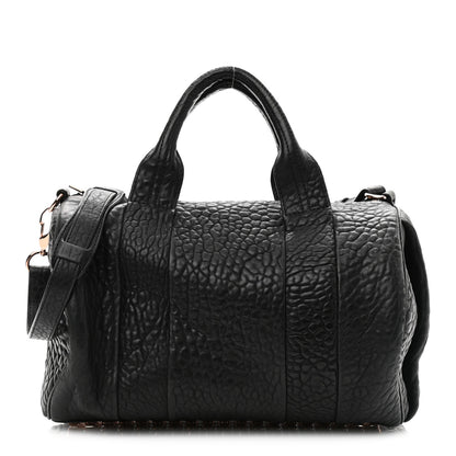 Alexander Wang Pebbled Lambskin Rocco Black Rose Gold Hardware 1 of 9